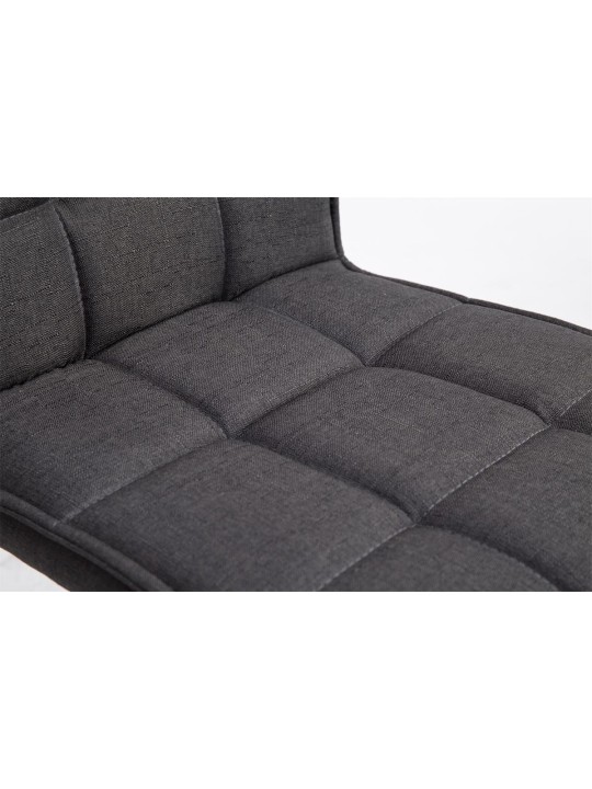 Silla de comedor Peking V2 tela, gris oscuro