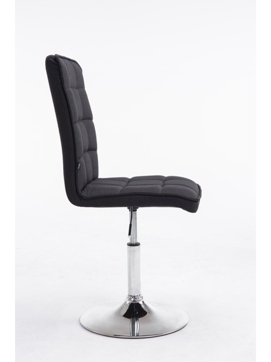 Silla de comedor Peking V2 tela, negro