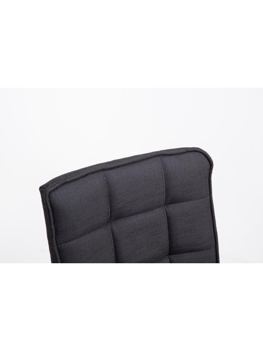 Silla de comedor Peking V2 tela, negro