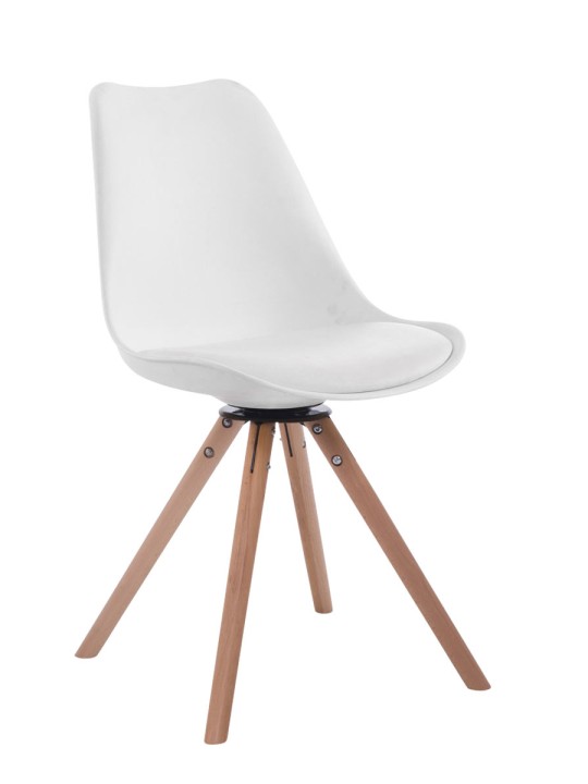 Silla de visita redonda giratoria Natura Troyes, blanco Silla de visita redonda giratoria Natura Troyes, blanco