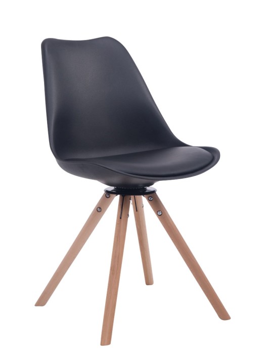 Silla de visita redonda giratoria Natura Troyes, negro Silla de visita redonda giratoria Natura Troyes, negro
