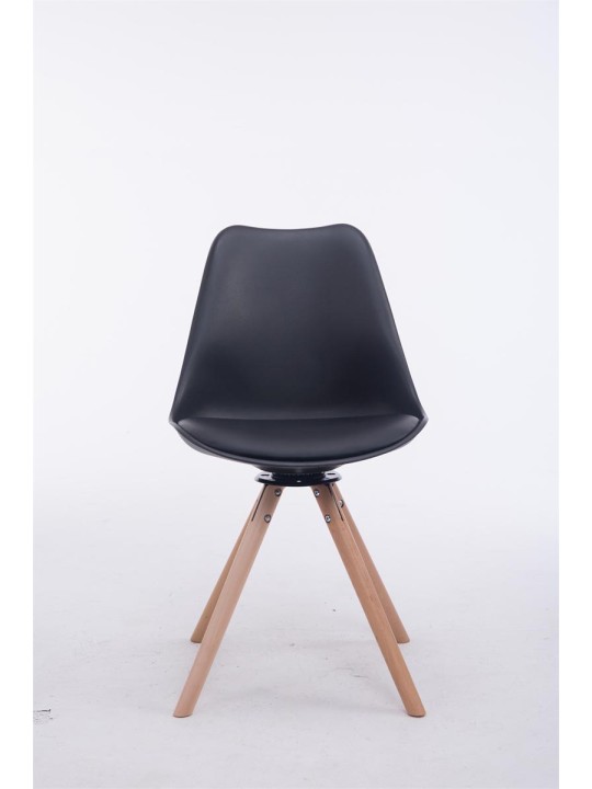 Silla de visita redonda giratoria Natura Troyes, negro Silla de visita redonda giratoria Natura Troyes, negro