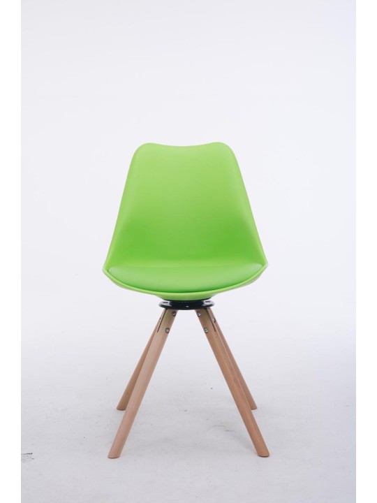 Silla de visita redonda giratoria Natura Troyes, verde Silla de visita redonda giratoria Natura Troyes, verde