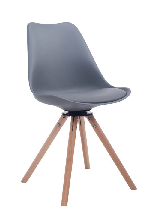 Silla de visita redonda giratoria Natura Troyes, gris Silla de visita redonda giratoria Natura Troyes, gris