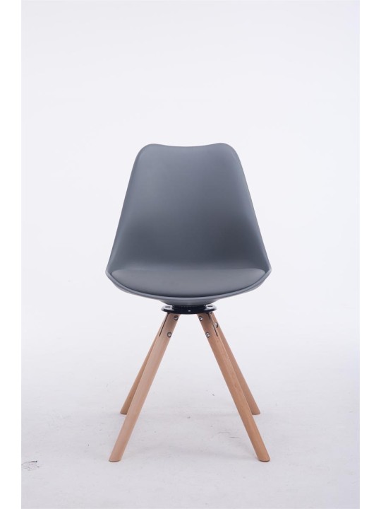 Silla de visita redonda giratoria Natura Troyes, gris Silla de visita redonda giratoria Natura Troyes, gris