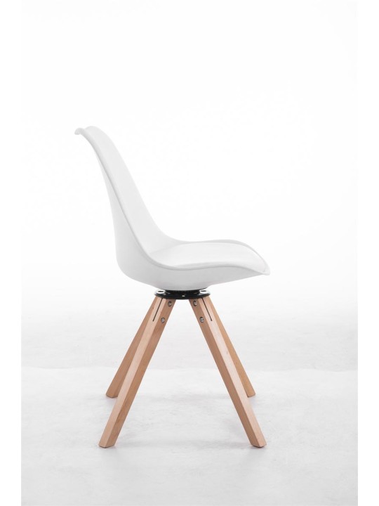 Silla de visita giratoria Troyes Natura Square, blanco