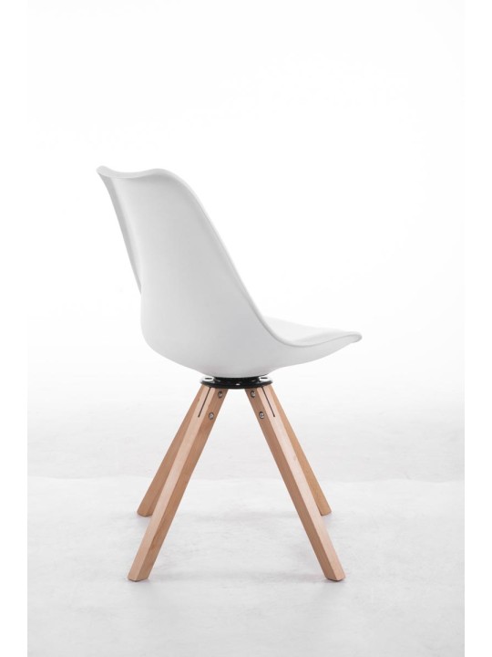 Silla de visita giratoria Troyes Natura Square, blanco