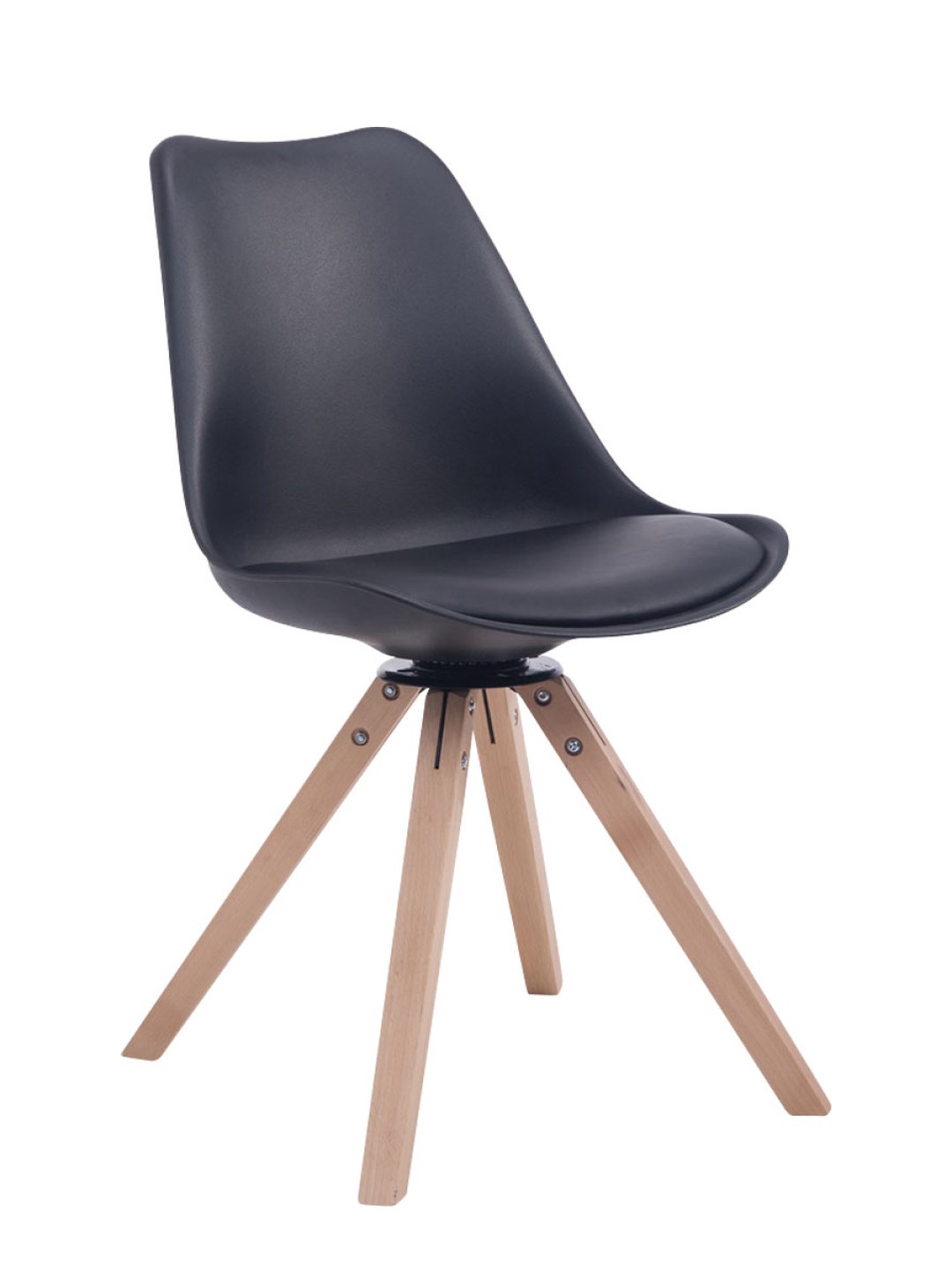 Silla de visita giratoria Troyes Natura Square, negro