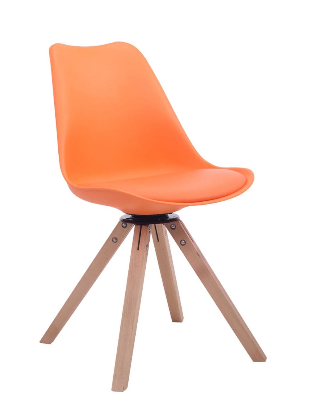 Silla de visita giratoria Troyes Natura Square, naranja