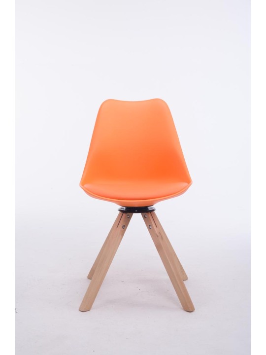 Silla de visita giratoria Troyes Natura Square, naranja