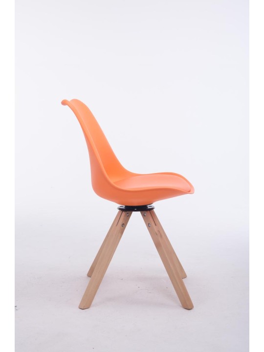 Silla de visita giratoria Troyes Natura Square, naranja