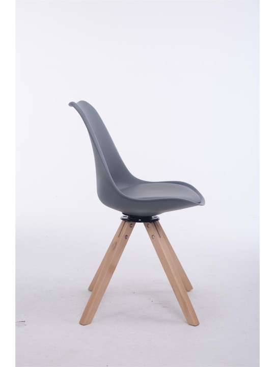 Silla de visita giratoria Troyes Natura Square, gris