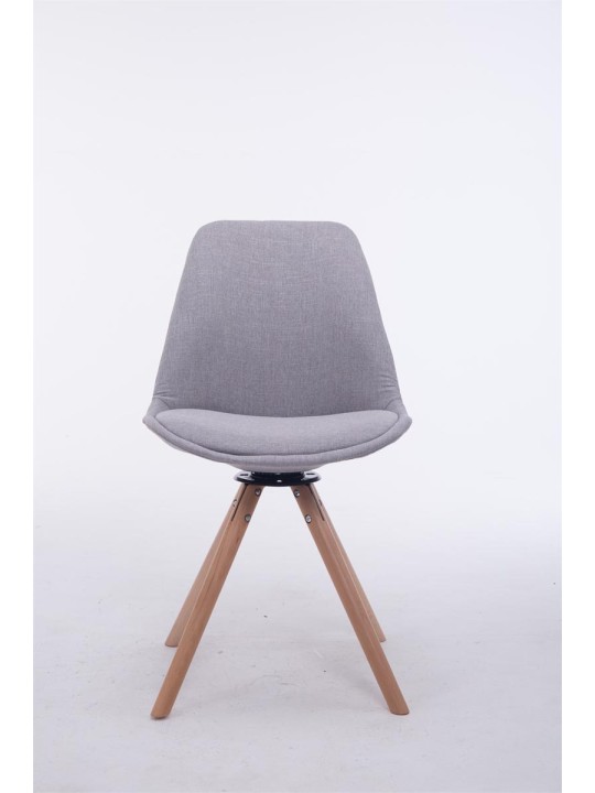 Silla de Visita Troyes Giratoria Tela Natura Redonda, gris Silla de Visita Troyes Giratoria Tela Natura Redonda, gris