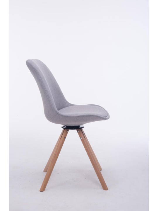 Silla de Visita Troyes Giratoria Tela Natura Redonda, gris Silla de Visita Troyes Giratoria Tela Natura Redonda, gris