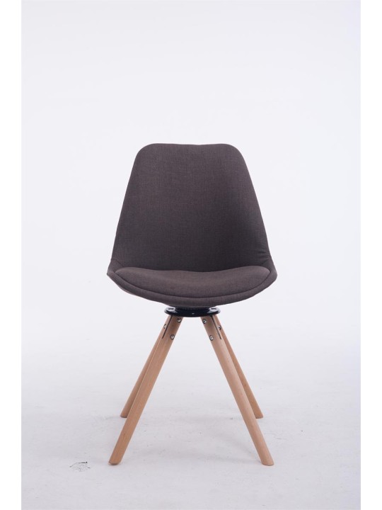 Silla de Visita Troyes Giratoria Tela Natura Redonda, gris oscuro Silla de Visita Troyes Giratoria Tela Natura Redonda, gris oscuro