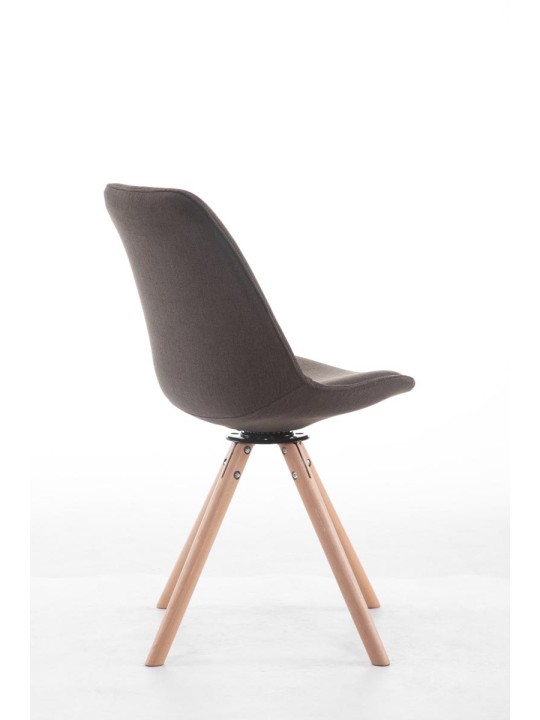 Silla de Visita Troyes Giratoria Tela Natura Redonda, gris oscuro Silla de Visita Troyes Giratoria Tela Natura Redonda, gris oscuro