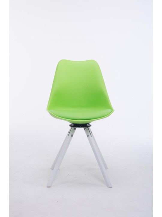 Silla de visita redonda giratoria Troyes, verde Silla de visita redonda giratoria Troyes, verde