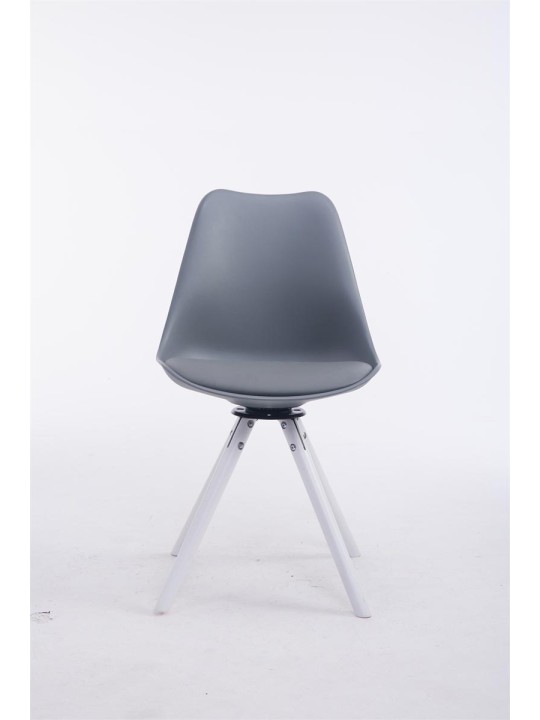 Silla de visita redonda giratoria Troyes, gris Silla de visita redonda giratoria Troyes, gris