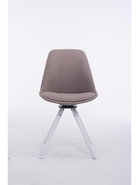 Silla de Visita Troyes Giratoria Tela Redonda, taupe Silla de Visita Troyes Giratoria Tela Redonda, taupe