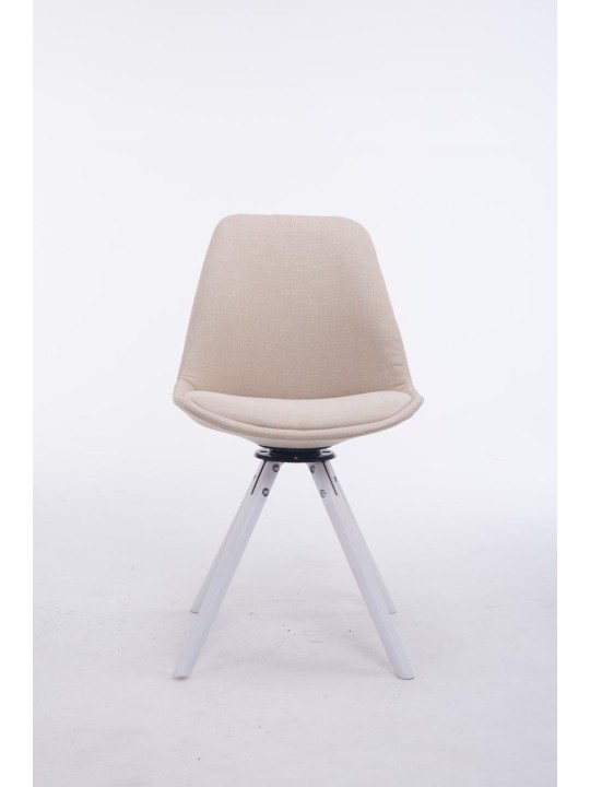 Silla de Visita Troyes Giratoria Tela Redonda, crema Silla de Visita Troyes Giratoria Tela Redonda, crema
