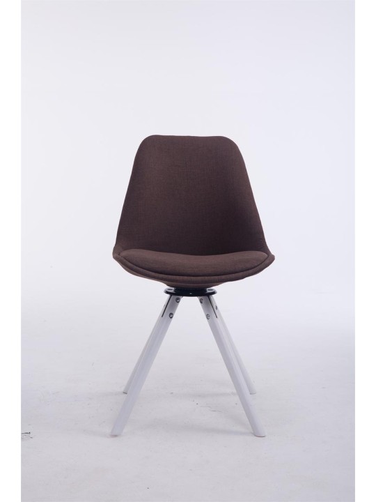 Silla de Visita Troyes Giratoria Tela Redonda, marrón Silla de Visita Troyes Giratoria Tela Redonda, marrón