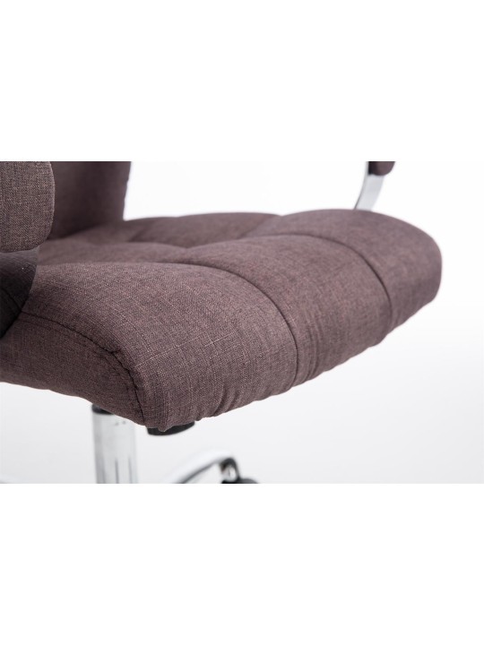 Silla de oficina Mikos tela, marrón