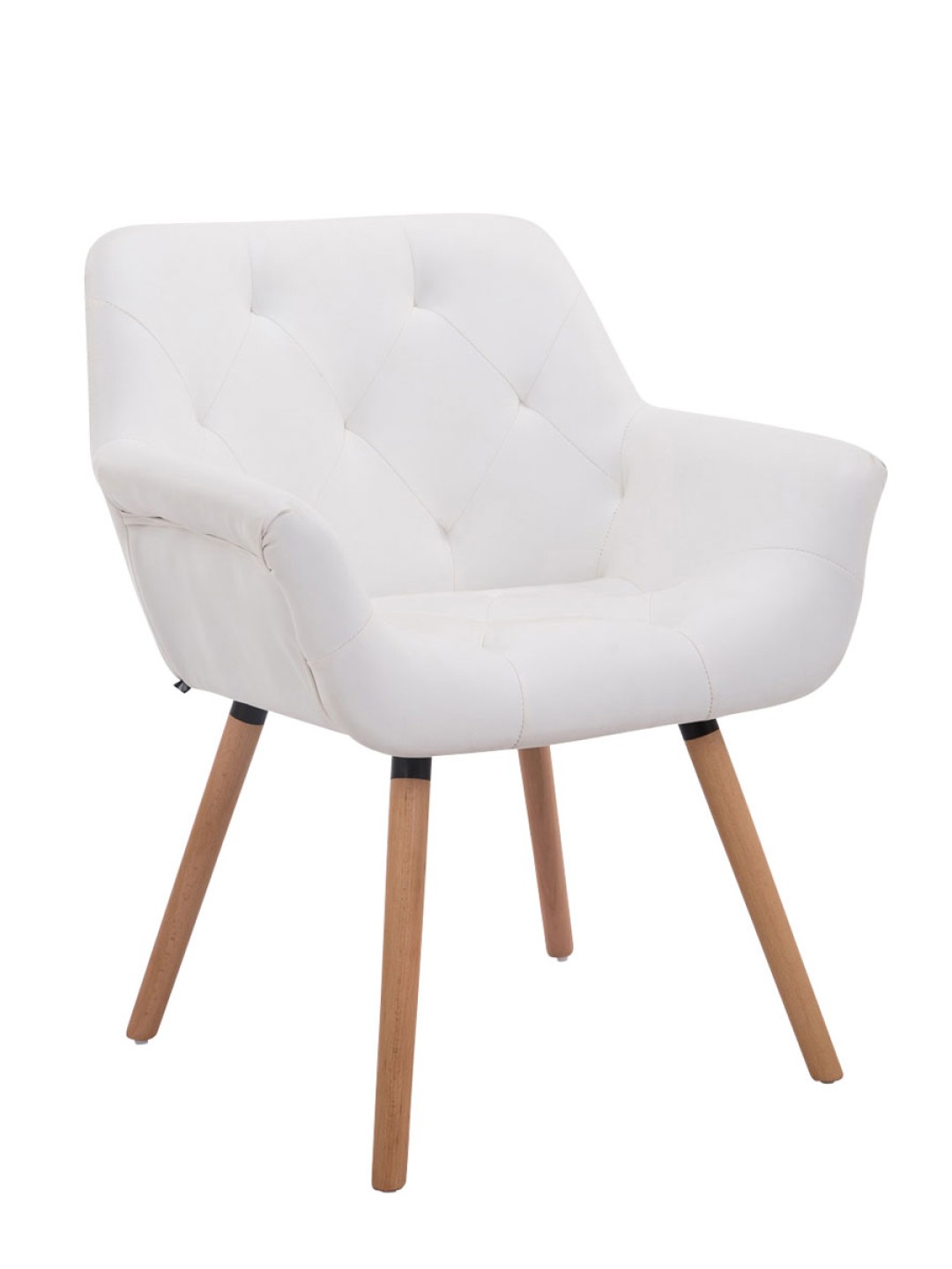 Silla de visita Cassidy natura, blanco