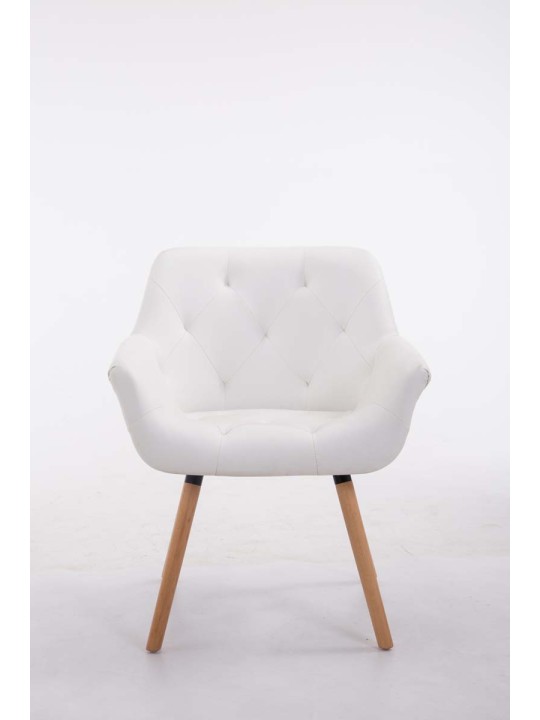 Silla de visita Cassidy natura, blanco