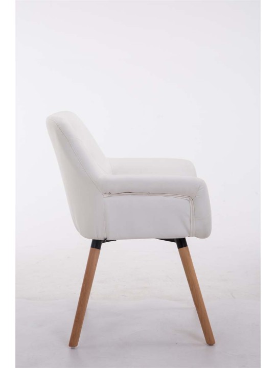 Silla de visita Cassidy natura, blanco