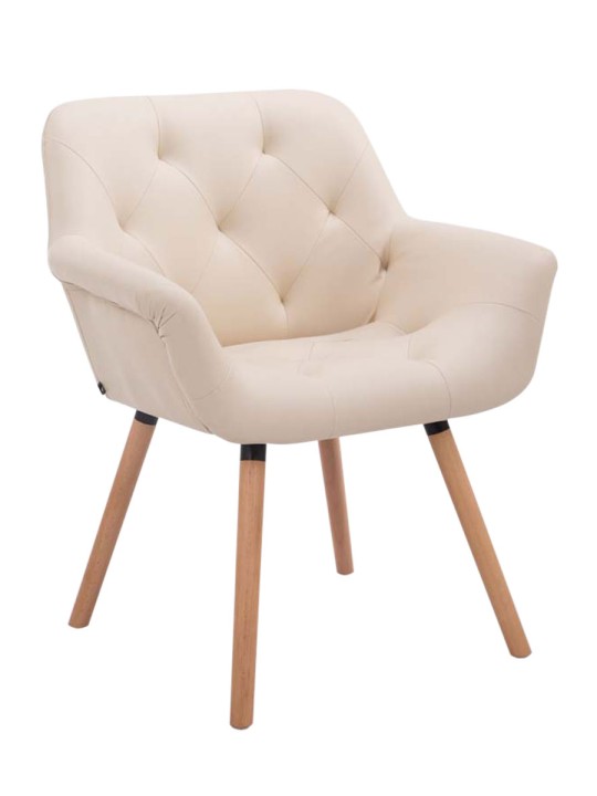 Silla de visita Cassidy natura, crema Silla de visita Cassidy natura, crema