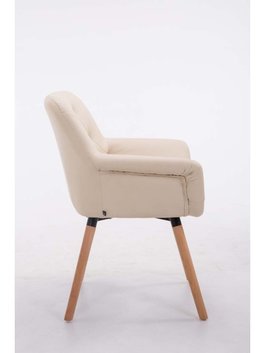 Silla de visita Cassidy natura, crema Silla de visita Cassidy natura, crema