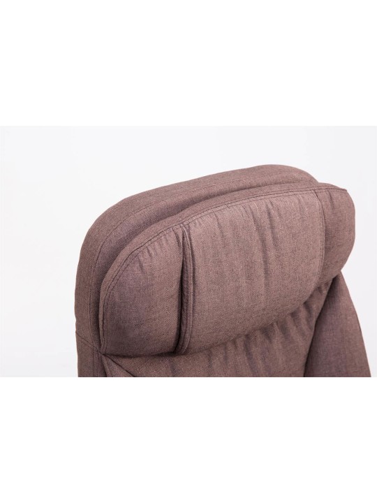 Silla de oficina XL tela Troy, marrón