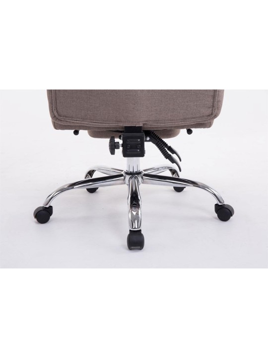Silla de oficina XL tela Troy, taupe