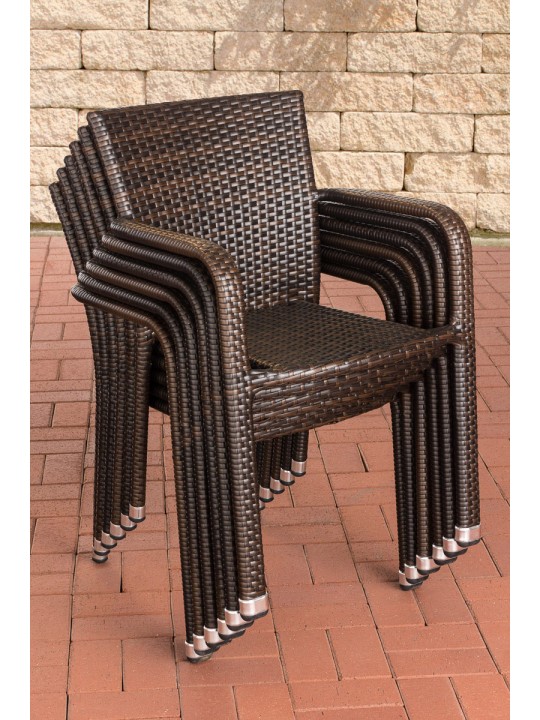 Silla de polirratán Leonie, marrón Silla de polirratán Leonie, marrón