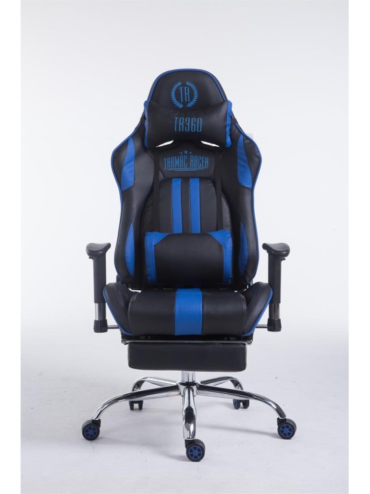 Silla de oficina Racing Limit con reposapiés, negro/azul Silla de oficina Racing Limit con reposapiés, negro/azul