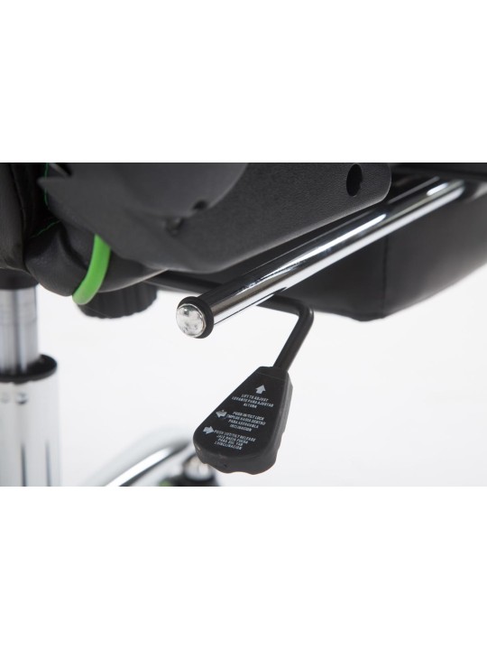 Silla de oficina Racing Limit con reposapiés, negro/verde