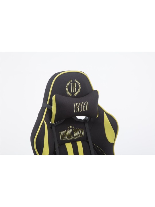 Silla de oficina Racing Limit tela con reposapiés, negro/verde