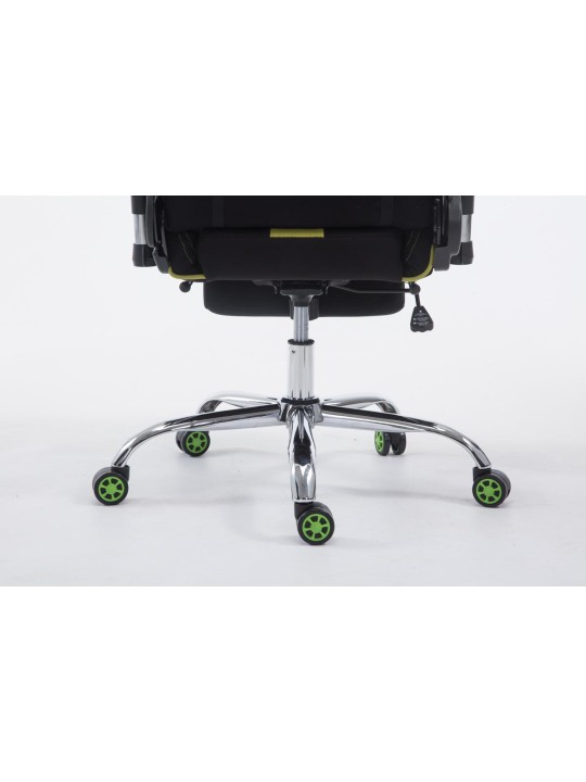 Silla de oficina Racing Limit tela con reposapiés, negro/verde