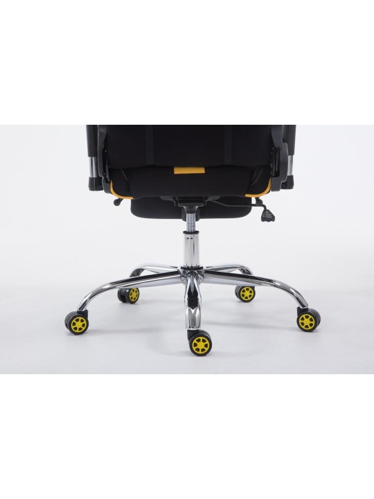Silla de oficina Racing Limit tela con reposapiés, negro/amarillo