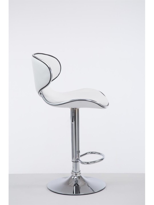 Taburete de bar Las Vegas V2 cromo, blanco