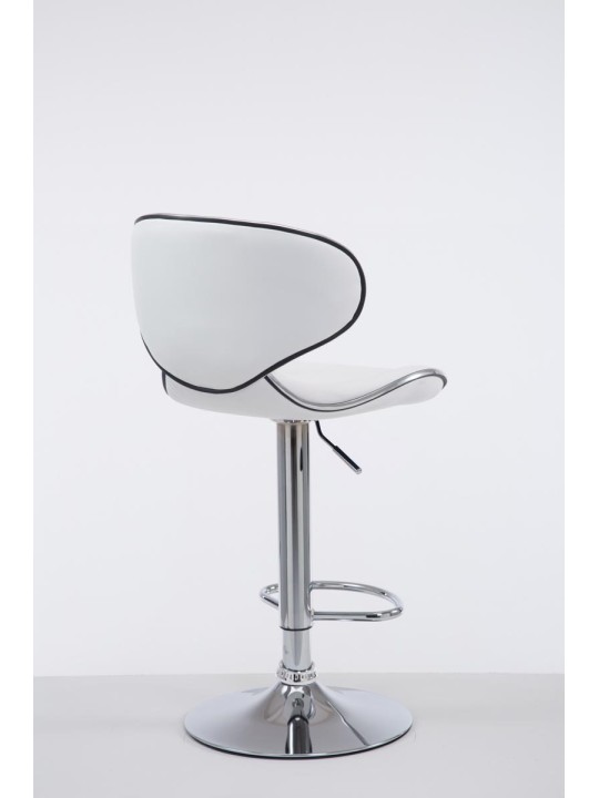 Taburete de bar Las Vegas V2 cromo, blanco
