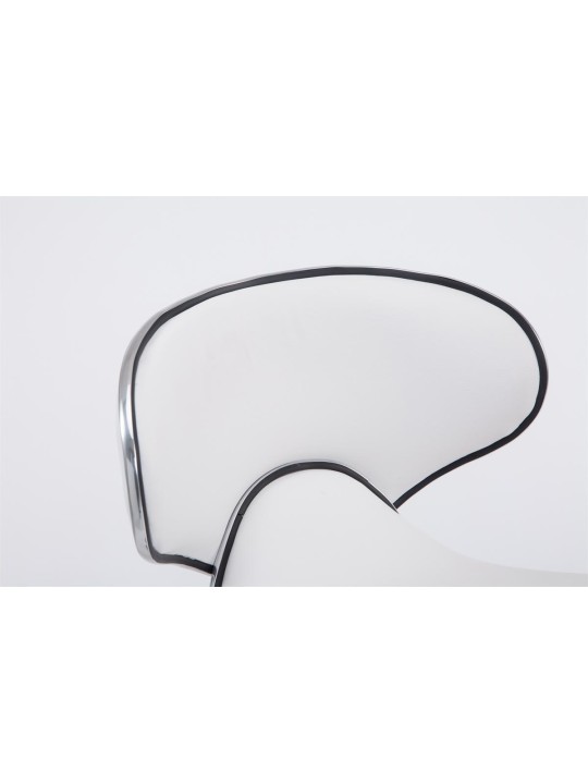 Taburete de bar Las Vegas V2 cromo, blanco