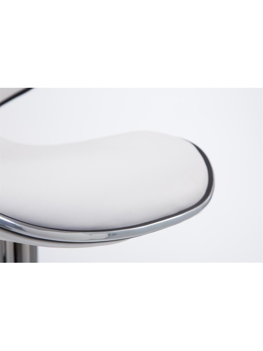 Taburete de bar Las Vegas V2 cromo, blanco