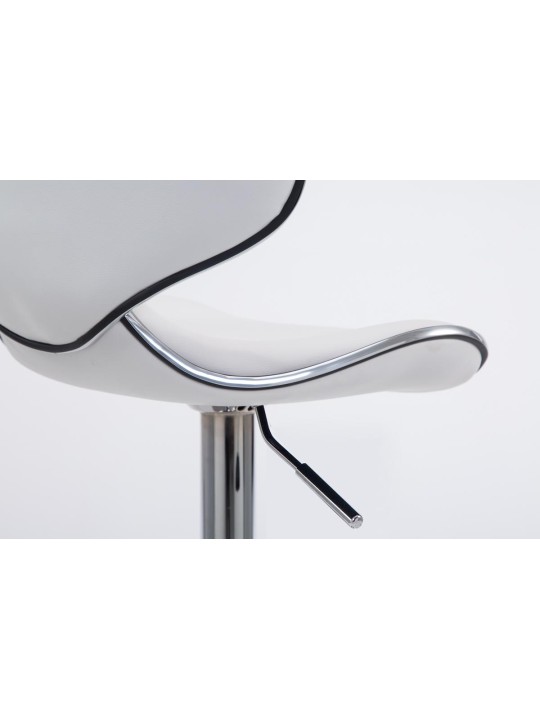 Taburete de bar Las Vegas V2 cromo, blanco