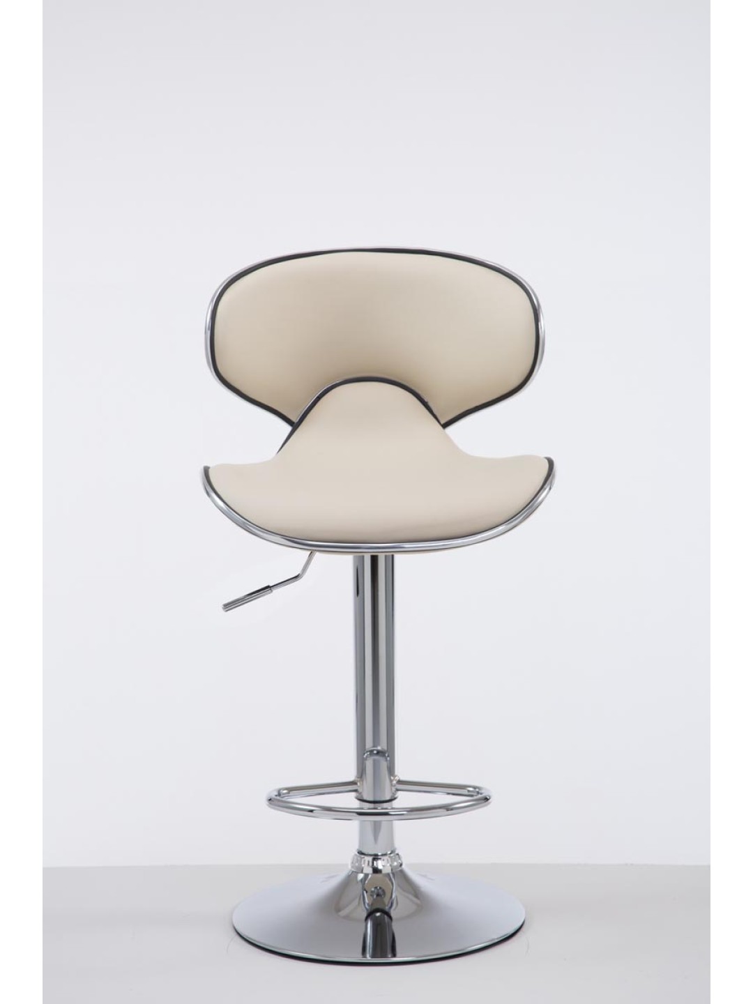 Taburete de bar Las Vegas V2 cromo, crema