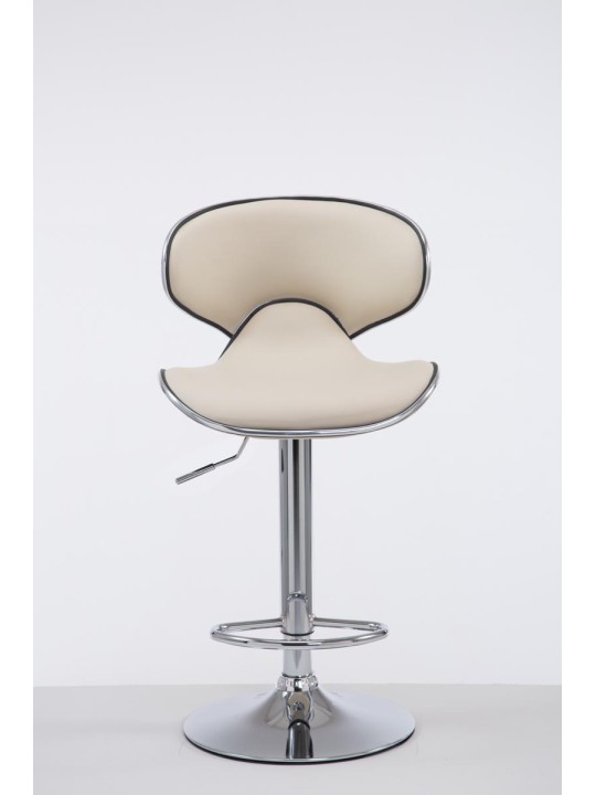 Taburete de bar Las Vegas V2 cromo, crema