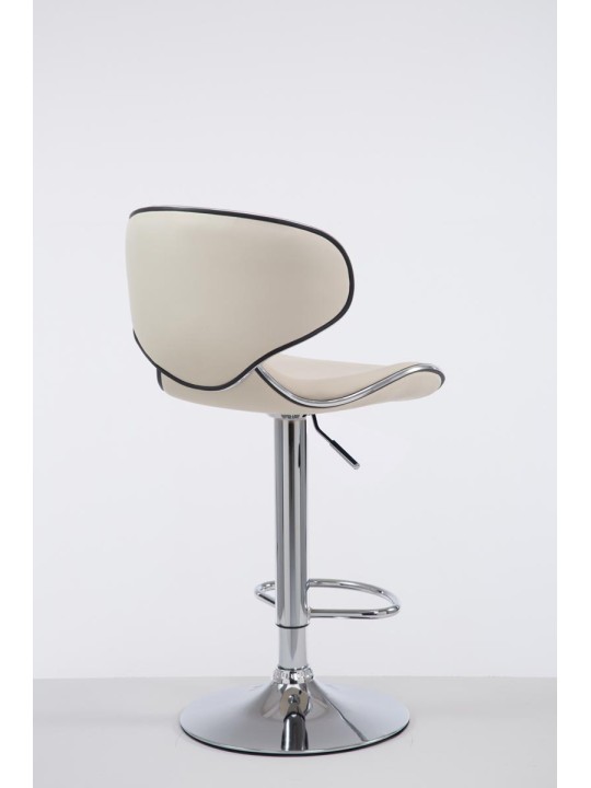Taburete de bar Las Vegas V2 cromo, crema