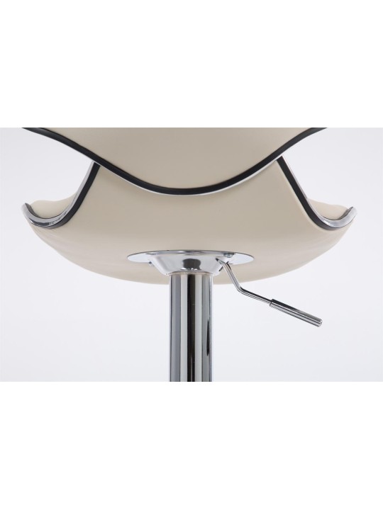 Taburete de bar Las Vegas V2 cromo, crema