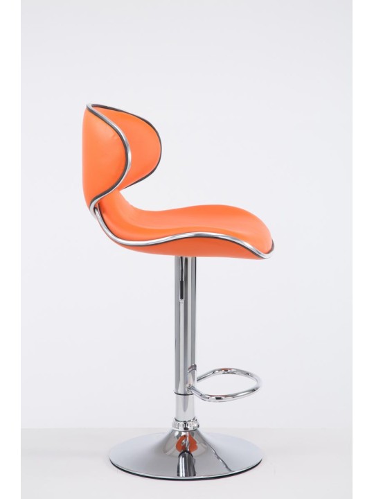 Taburete de bar Las Vegas V2 cromo, naranja