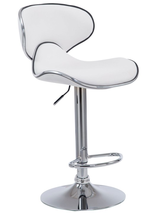 Taburete de bar Las Vegas V2 cromo, blanco